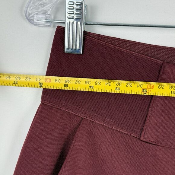 DG2 Diane Gilman Women's Pants MP Maroon Straight Leg Pockets - Picture 14 of 16